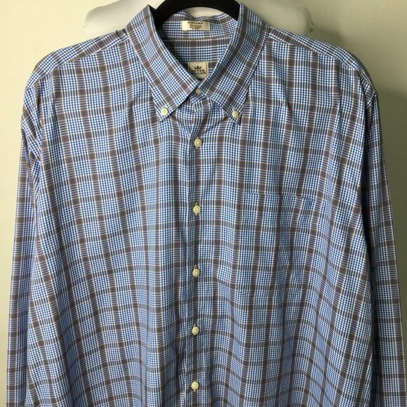 Peter Millar Men's Plaid Button Down Long Sleeve Shirt Size XL - Picture 2 of 13